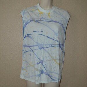 Sz XS Raquel Allegra Tie Dye Sleeveless Tee T-Shirt Top